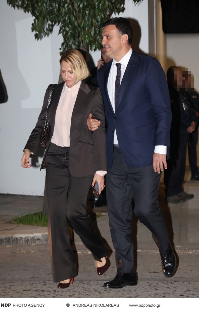 Βασίλης Κικίλιας - Τζένη Μπαλατσινού: Στη δεξίωση που παρέθεσε η Κίμπερλι Γκίλφοϊλ στην Πρεσβευτική κατοικία