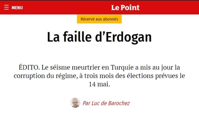 Ανάλυση Le Point: O σεισμός στην Τουρκία έφερε στο φως τη διαφθορά του καθεστώτος Ερντογάν