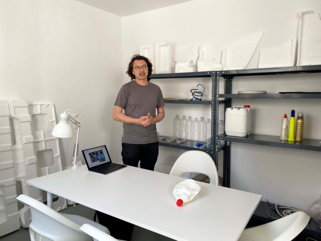 Panos Sakkas from The New Raw in his studio on Tilos island, ©PCAI