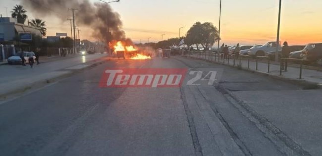 Νέα επεισόδια με Ρομά: Έκλεισαν την εθνική Πύργου - Πατρών [εικόνες-βίντεο]