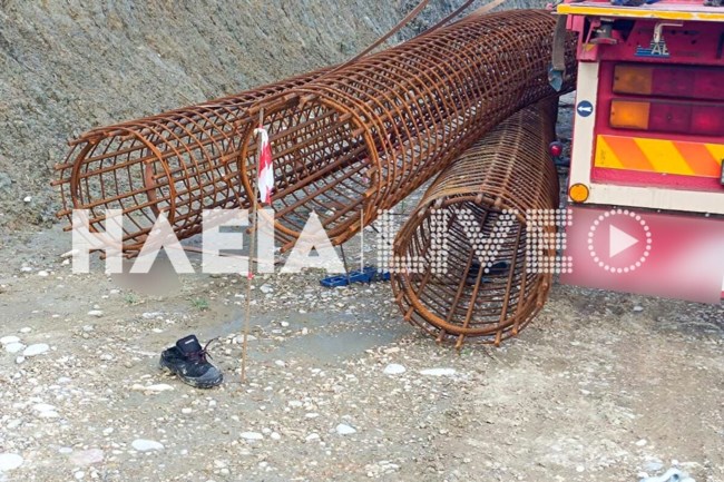 Εργατικό ατύχημα στον Πύργο: Σε σοβαρή κατάσταση οδηγός φορτηγού που καταπλακώθηκε από σίδερα