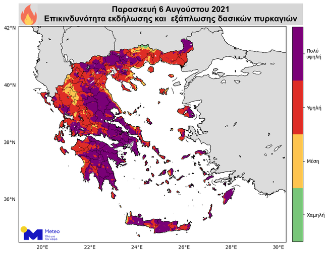 Χάρτης Καύσωνας