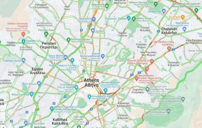 Καραμπόλα τριών οχημάτων στην Αττική Οδό: Στο "κόκκινο" η κίνηση - Live o χάρτης