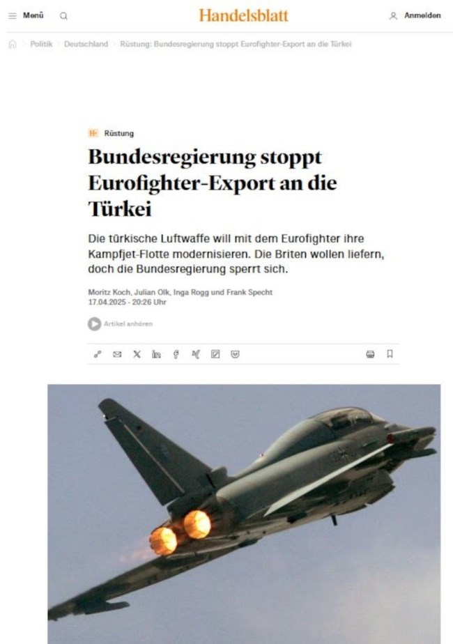 Ηandelsblatt: Γερμανικό "μπλόκο" για τα Eurofighter στην Τουρκία - Γιατί ο Σολτς λέει "όχι" στον Ερντογάν