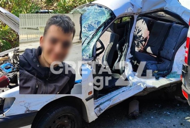 Κεριά και λουλούδια στο σημείο του τροχαίου στον ΒΟΑΚ: Θλίψη για τα τρία παιδιά που έχασαν τη ζωή τους στα Χανιά