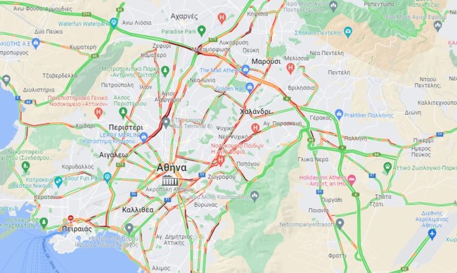 Μποτιλιάρισμα στην Αθήνα: Μετ' εμποδίων η κίνηση στον Κηφισό - Ποιους δρόμους να αποφύγετε