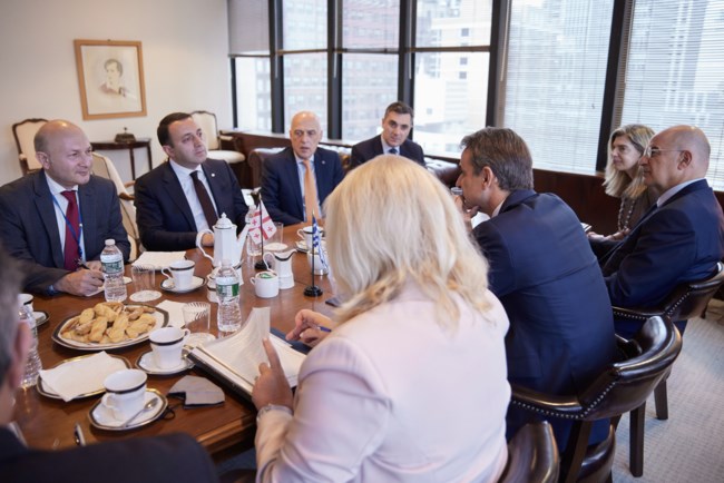 Μητσοτάκης από ΗΠΑ: Συνάντηση με Αμερικανο-εβραϊκές οργανώσεις - Τι είπε με τον Γεωργιανό ομόλογό του