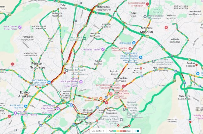 Ουρές χιλιομέτρων στον Κηφισό - Πεζός παρασύρθηκε από ΙΧ στο ύψος της Λ. Αθηνών
