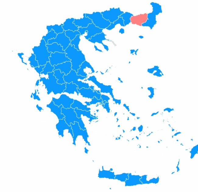 Εκλογές 2023: Βάφτηκε μπλε όλος ο χάρτης - Η μοναδική εξαίρεση