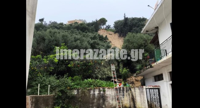 Ζάκυνθος: Κατολισθήσεις σε Αγία Τριάδα και Μπόχαλη - Εκκενώθηκαν κατοικίες, ανησυχία για νέα φαινόμενα