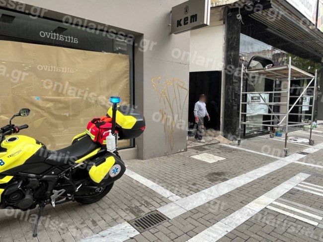 Αναστάτωση στο κέντρο της Λάρισας – Άντρας έπεσε από μεγάλο ύψος [εικόνες]