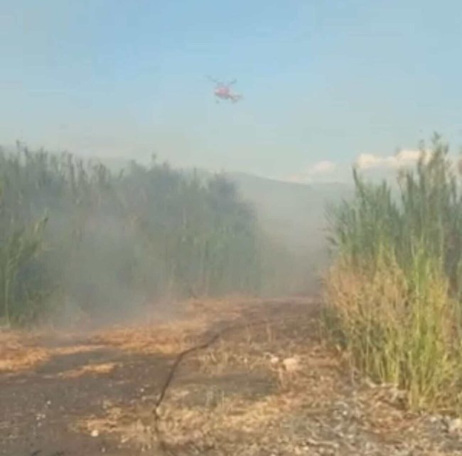 Φωτιά στην Καλαμάτα: Επικίνδυνες διαστάσεις πήρε πυρκαγιά στη βόρεια πύλη του αεροδρομίου