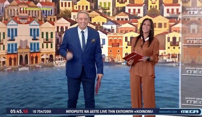 Ανθή Βούλγαρη: Το αποκαλυπτικό "ατύχημά" της στην πρεμιέρα του Κοινωνία Ώρα Mega - Άνοιξε το πουκάμισό της