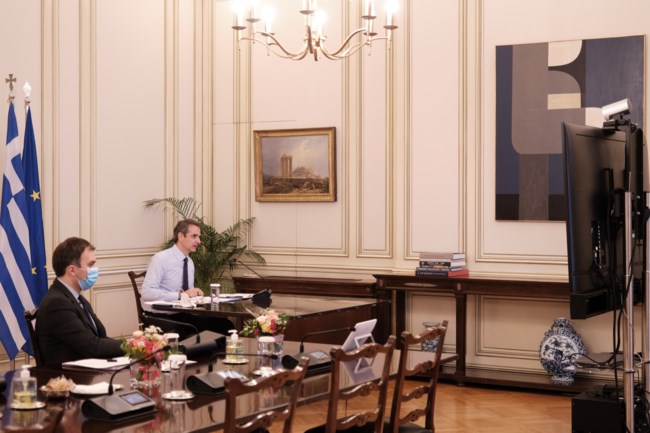 Μητσοτάκης: Στο μικροσκόπιο το σχέδιο εμβολιασμού κατά του κορονοϊού - Τηλεδιάσκεψη με Τσιόδρα