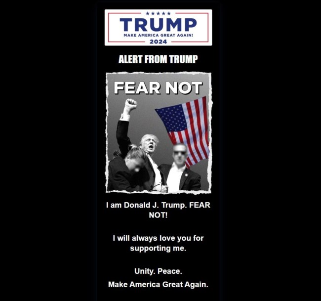 Ντόναλντ Τραμπ: Με τη ματωμένη φωτογραφία από την απόπειρα δολοφονίας του ζητά οικονομική ενίσχυση