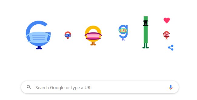 Google Doodle: "Φορέστε μάσκα, σώστε ζωές" - Μήνυμα για τον κορονοϊό [εικόνα]