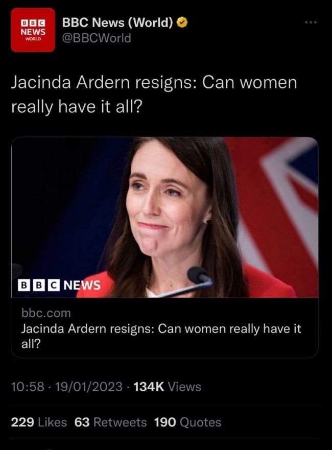 Τζασίντα Άρντερν BBC