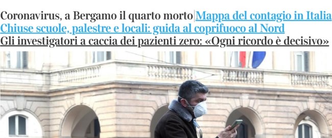 Απίστευτο: Πώς έφθασε ο κοροναϊός στην Ιταλία - Το τραγικό λάθος των αρχών