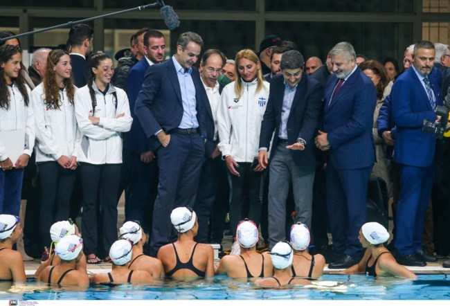 Μητσοτάκης από ΟΑΚΑ: Κάποτε το νερό εδώ μας έλεγαν ότι ήταν πράσινο, τώρα είναι γαλάζιο
