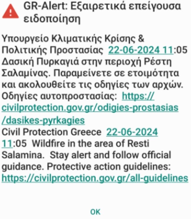 Φωτιά στη Σαλαμίνα: Τραυματίστηκαν δύο πυροσβέστες - Ανατράπηκε το πυροβεστικό όχημα