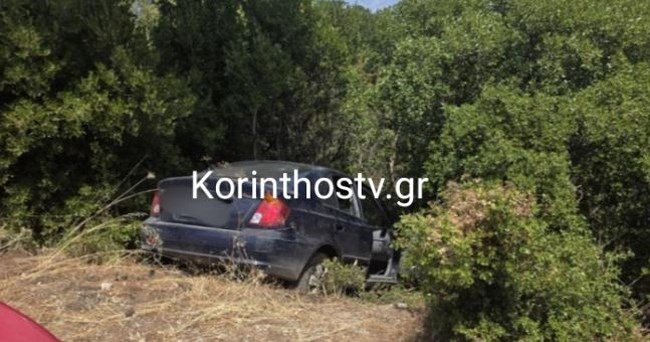 Αμόνι Κορινθίας: Τροχαίο με τρεις τραυματίες - Το αυτοκίνητο βγήκε από την πορεία του και έπεσε σε δέντρα