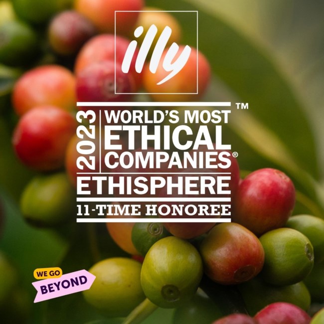 Η illycaffè ανακηρύχθηκε για 11η συνεχή χρονιά ως μία από τις πλέον ηθικές εταιρείες στον κόσμο από το Ινστιτούτο Ethisphere