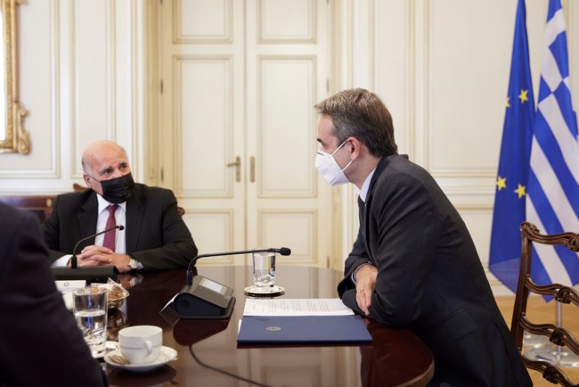Συνάντηση Μητσοτάκη - Χουσείν στο Μαξίμου: Η συζήτηση για τις προκλήσεις στον τομέα της ασφάλειας