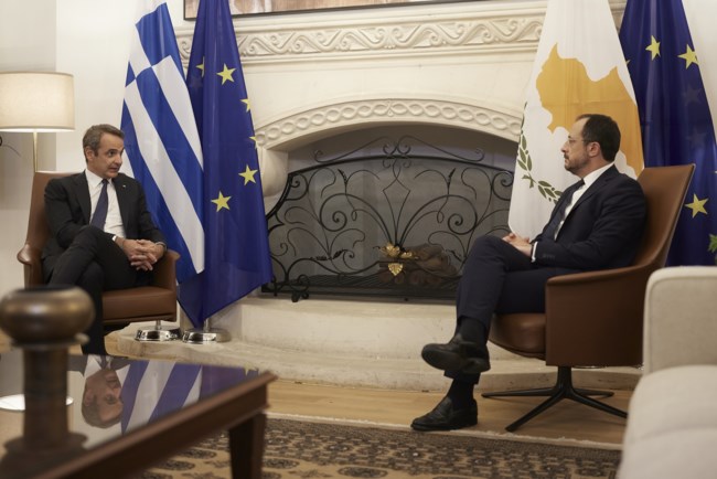 Ο Μητσοτάκης στην Κύπρο: Δεν αποδεχόμαστε τετελεσμένα - Χριστοδουλίδης: Μπορούμε να φτάσουμε στην πολυπόθητη απελευθέρωση