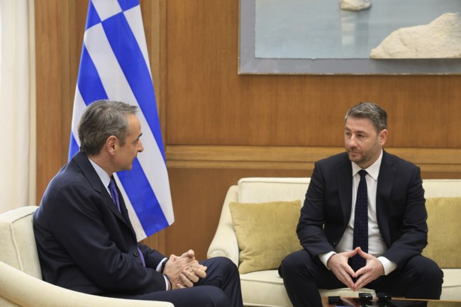 Συνάντηση Μητσοτάκη - Ανδρουλάκη: "Η σημαία και η καρδιά μας είναι στην Κύπρο" - "Η Ελλάδα πυλώνας ασφάλειας"
