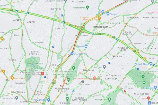 Τροχαίο στη Νέα Φιλαδέλφεια: Μποτιλιάρισμα στον Κηφισό