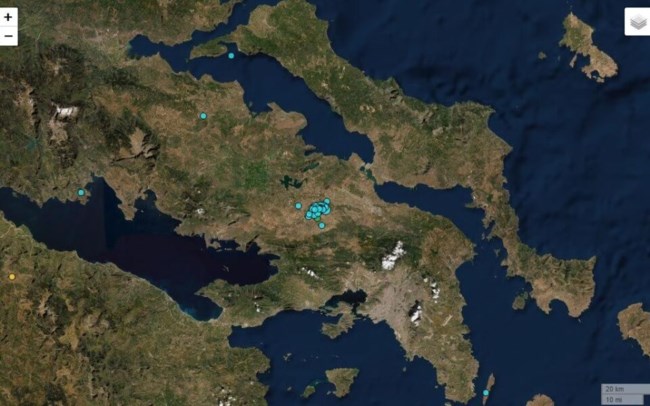 Νέος σεισμός 3,9 Ρίχτερ στη Θήβα - Έγινε ξανά αισθητός στην Αθήνα