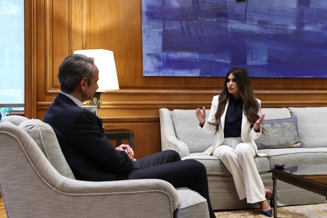 Κιμπερλι με Μητσοτάκη στο Μαξίμου