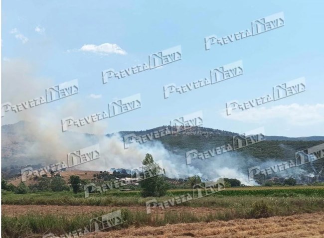 Φωτιά στην Πρέβεζα: Κοντά σε οικισμό το μέτωπο στο Καναλάκι - Σηκώθηκαν έξι αεροσκάφη