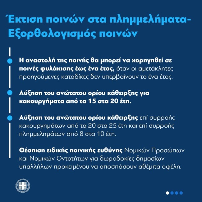 Τι αλλάζει στον Ποινικό Κώδικα: Τι θα ισχύει για φυλακή, εμπρηστές και προστασία των ανηλίκων