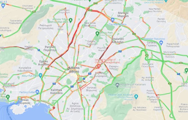 Κυκλοφοριακό έμφραγμα σε Κηφισό, Λεωφόρο Κηφισίας και Μεσογείων - Live η κίνηση - Νέα στάση εργασίας σε Μετρό, ΗΣΑΠ, Τραμ