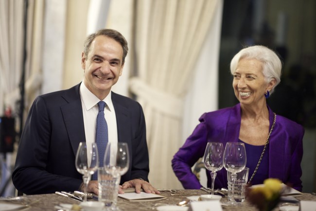 Μητσοτάκης Λαγκάρντ Δείπνο