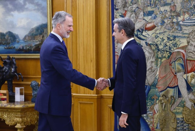 Συνάντηση Κυριάκου Μητσοτάκη με τον Βασιλιά Φελίπε στη Μαδρίτη