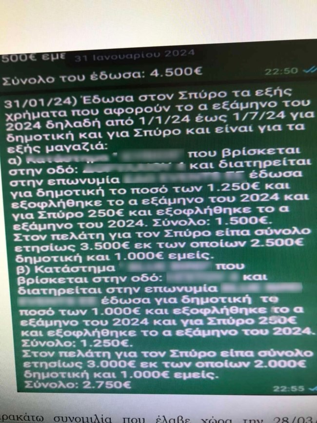 Τεφτέρια κυκλώματος δημοσίων υπαλλήλων Αθήνας