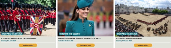 KATE TROOPING THE COLOUR