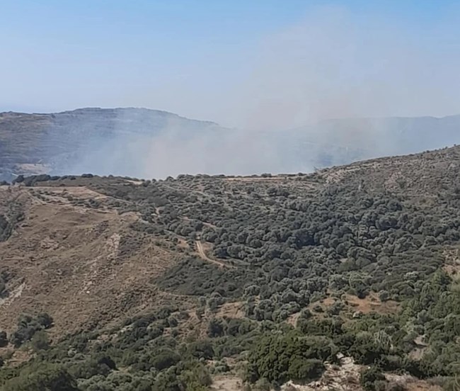 Υπό έλεγχο τέθηκε η φωτιά στα Χανιά - Ήχησε το 112