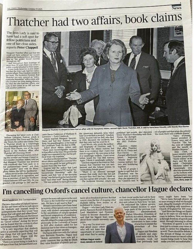 ΘΑΤΣΕΡ ΝΕΑ ΒΙΟΓΡΑΦΙΑ TIMES