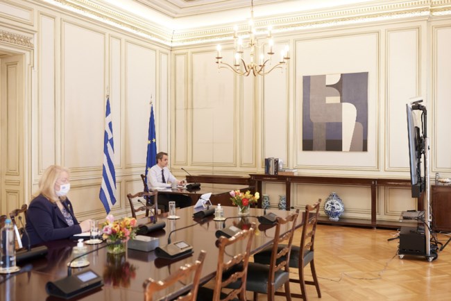 Μητσοτάκης τηλεδιάσκεψη