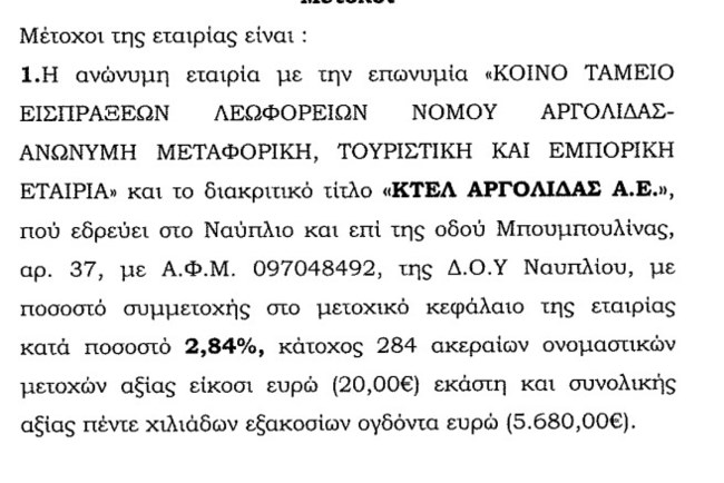 Λεωφορεία Αττικής Μέτοχοι