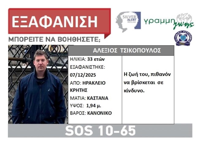 Στην Κρήτη εθελοντές για τον εντοπισμό του 33χρονου γιατρού - Αγνοείται 35 ημέρες [εικόνες]