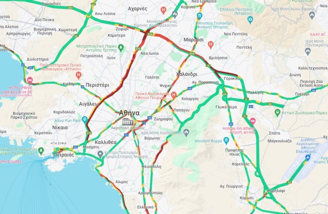 Μποτιλιάρισμα στον Κηφισό - Δείτε live την κίνηση