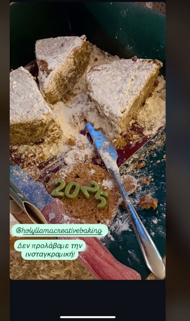 Εριέττα Κούρκουλου: Έκοψε οικογενειακώς τη vegan βασιλόπιτα στο σπίτι της