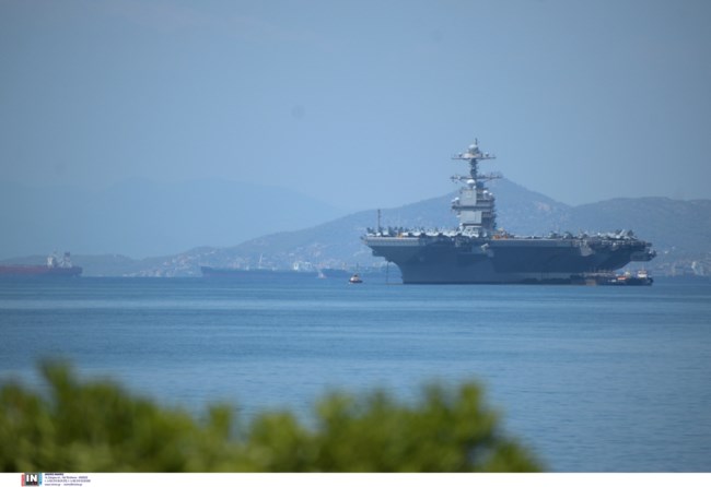 Στον Πειραιά το πιο προηγμένο αεροπλανοφόρο του Πολεμικού Ναυτικού των ΗΠΑ [εικόνες]