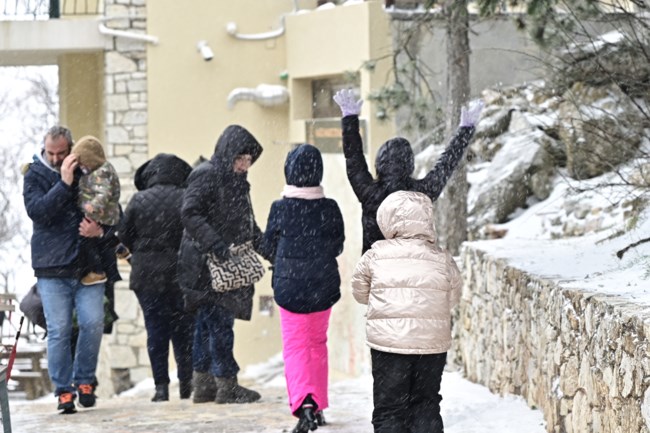Το "έστρωσε" στην Πάρνηθα - Δείτε φωτογραφίες από το χιονισμένο τοπίο
