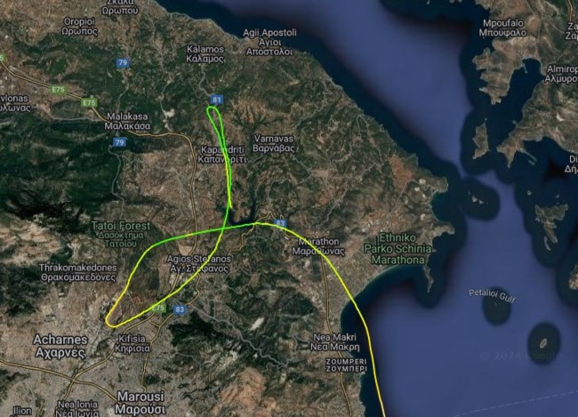 Αναγκαστική προσγείωση πυροσβεστικού αεροσκάφους στη Λίμνη Μαραθώνα - Καλά στην υγεία του ο πιλότος