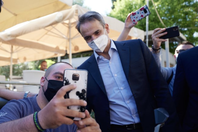 Ο Κυριάκος Μητσοτάκης στην Καλαμαριά